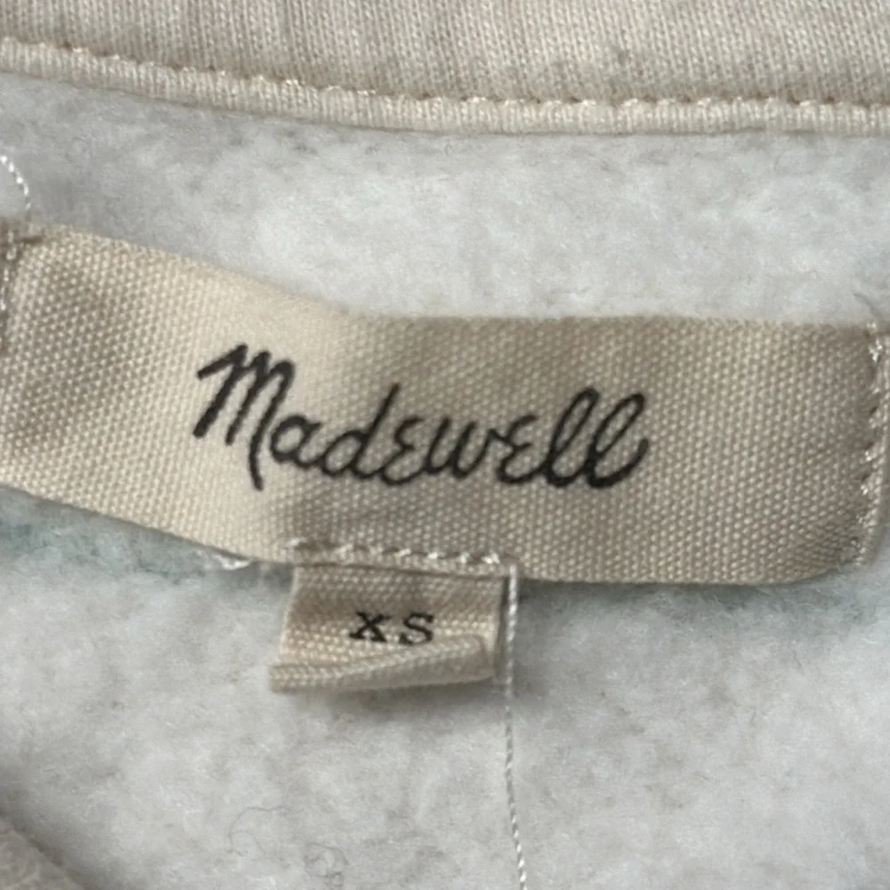 Madewell Oversize V-Neck Striped Fleece Pullover/Sweatshirt - Picture 5 of 6